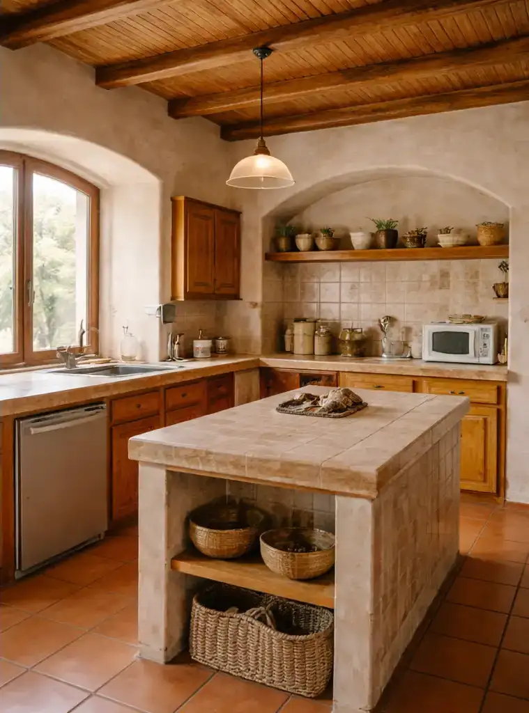Rénovation complète d’une maison ancienne à Biviers Isère cuisine après